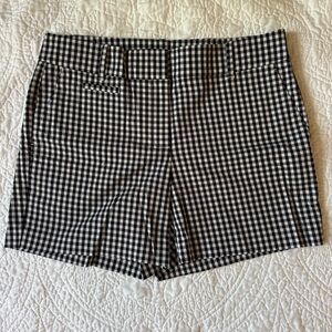 Ann Taylor Black and White checked shorts